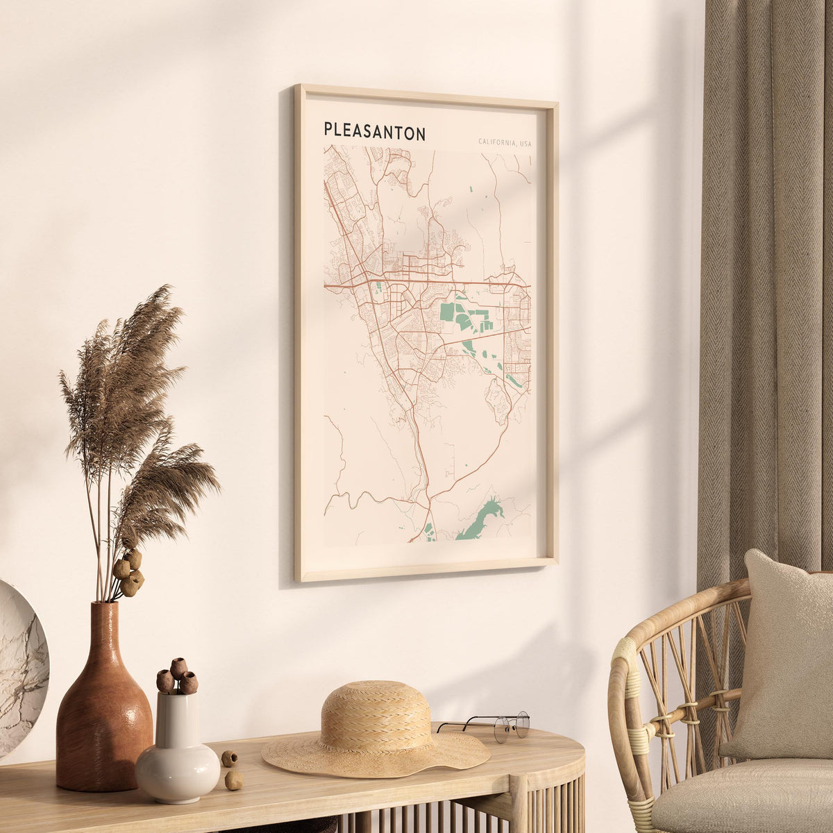 pleasanton, california map poster - image 2