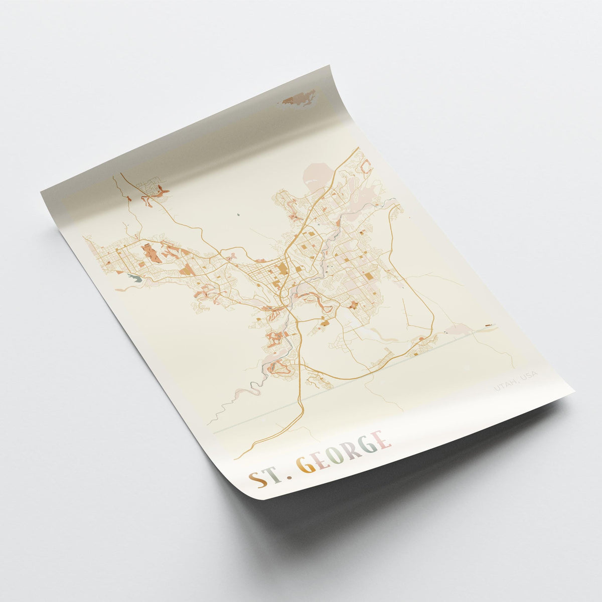 st. george, utah map poster - image 4