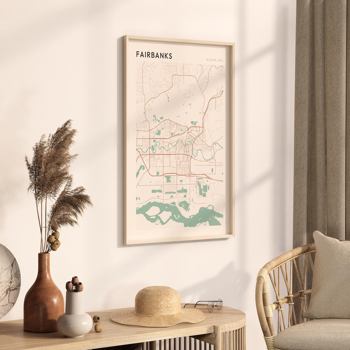 fairbanks, alaska map poster - image 2
