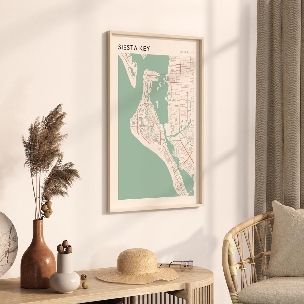 siesta key, florida map poster - image 2