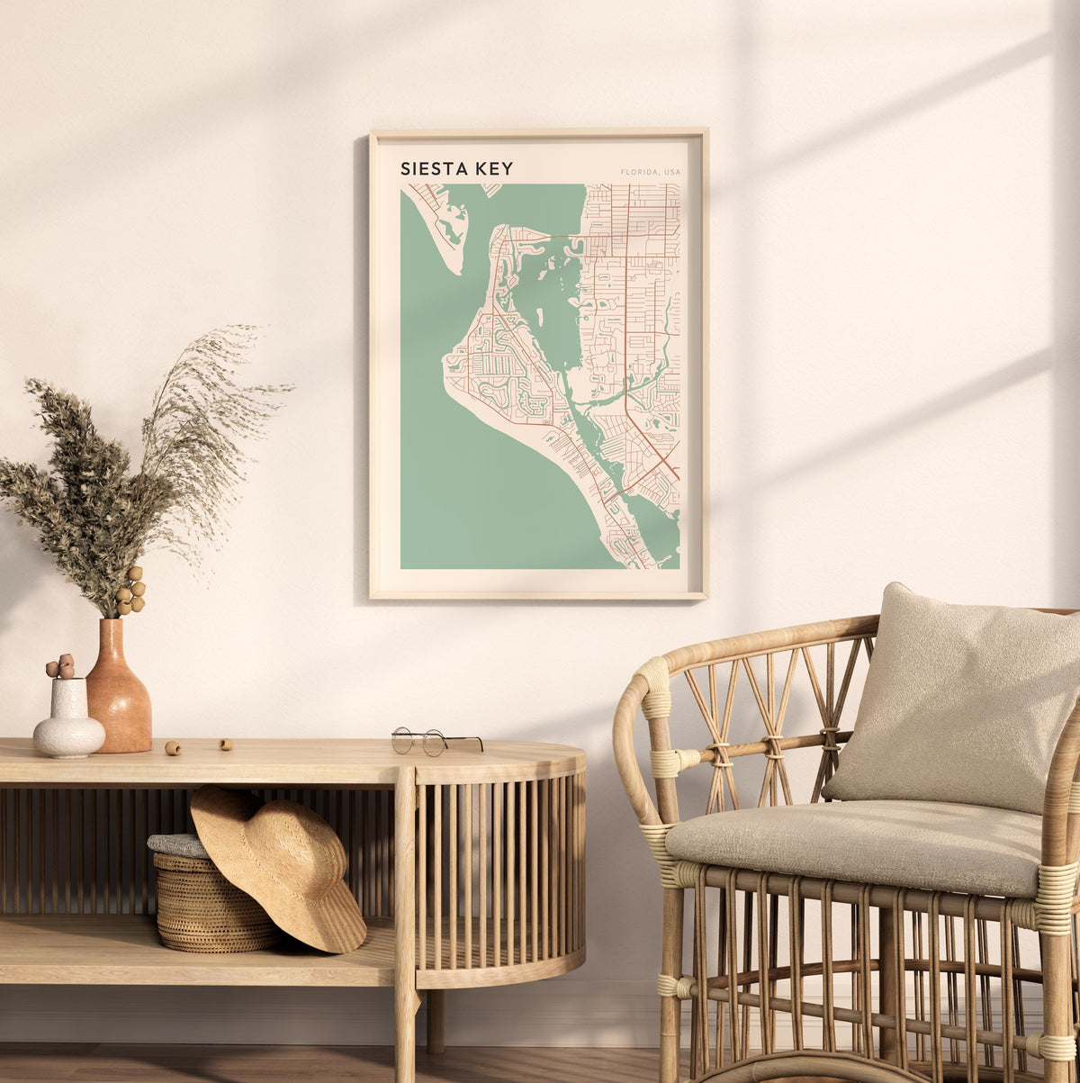 siesta key, florida map poster - image 3