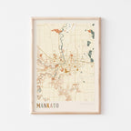 mankato, minnesota map poster - image 1