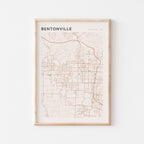 bentonville, arkansas map poster - image 1