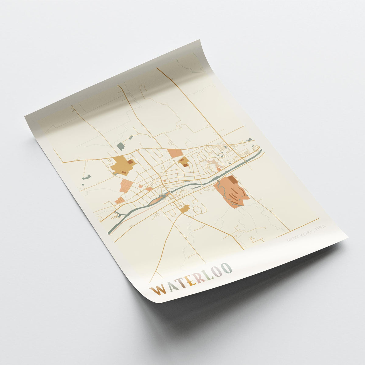 waterloo, new york map poster - image 4