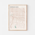 sherman oaks, california map poster - image 1