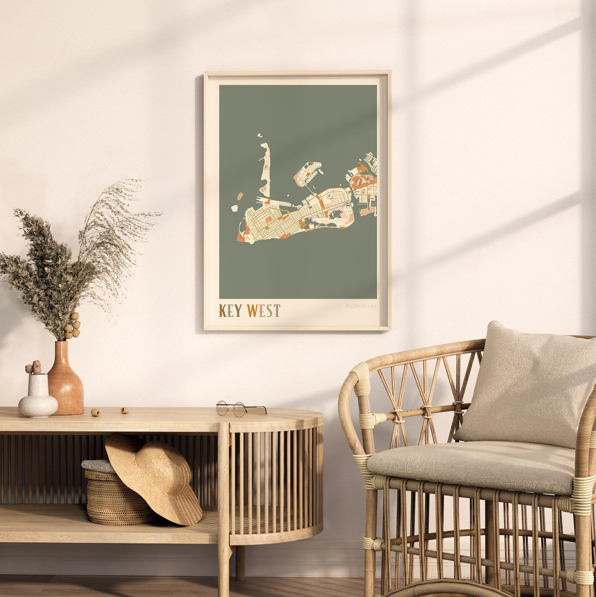 key west, florida map poster - image 3
