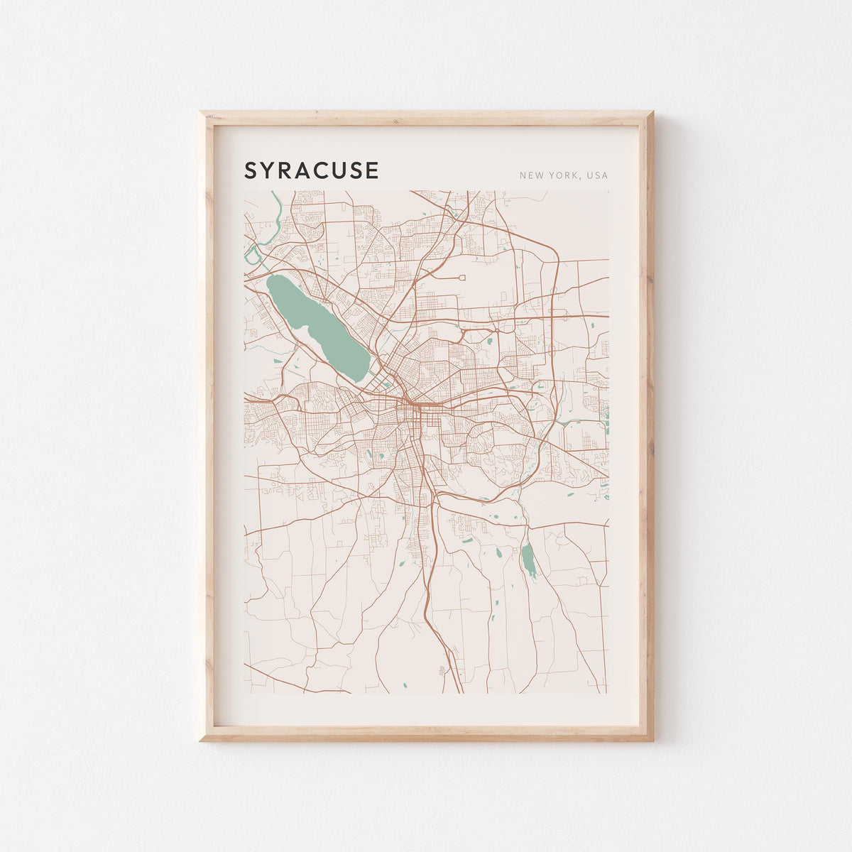 syracuse, new york map poster - image 1