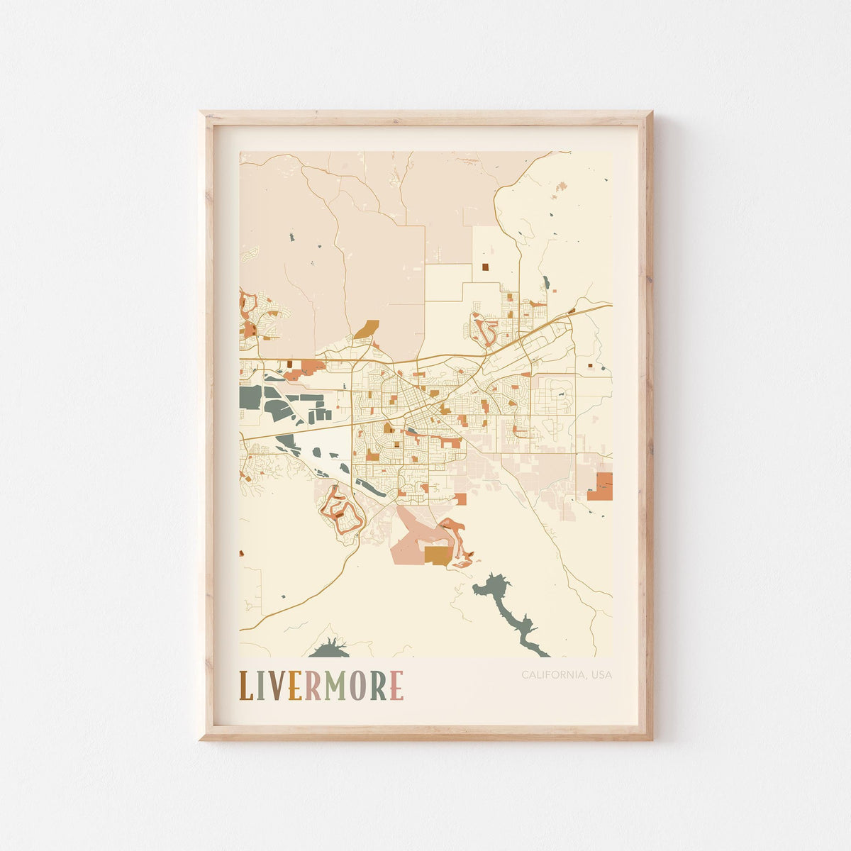 livermore, california map poster - image 1