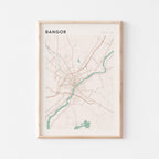 bangor, maine map poster - image 1