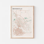 brownsville, texas map poster - image 1