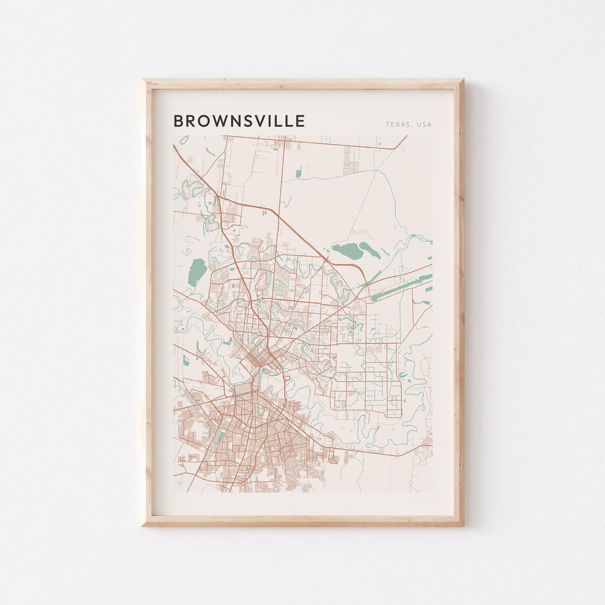 brownsville, texas map poster - image 1
