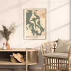 whidbey island, washington map poster - image 3