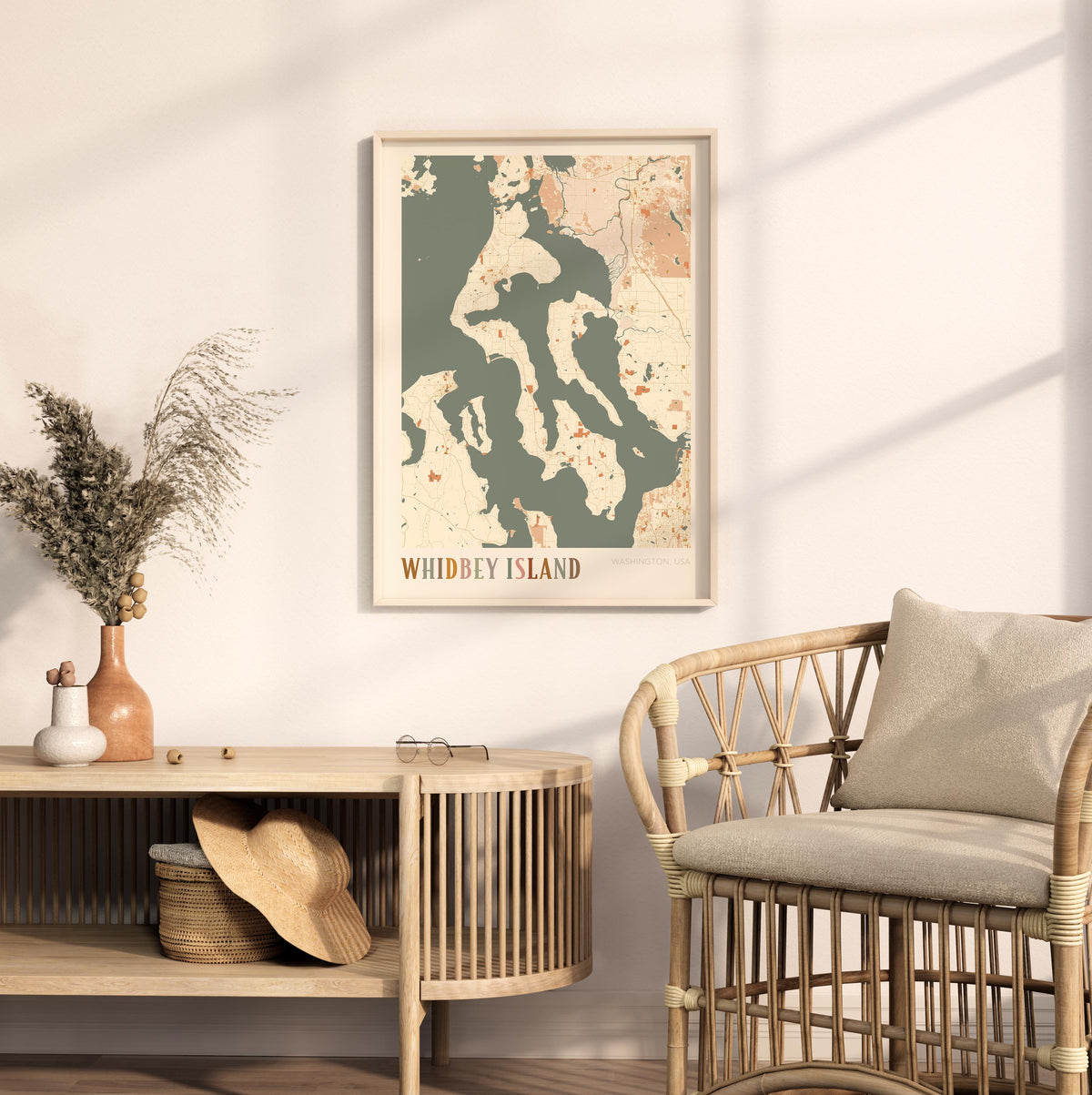whidbey island, washington map poster - image 3