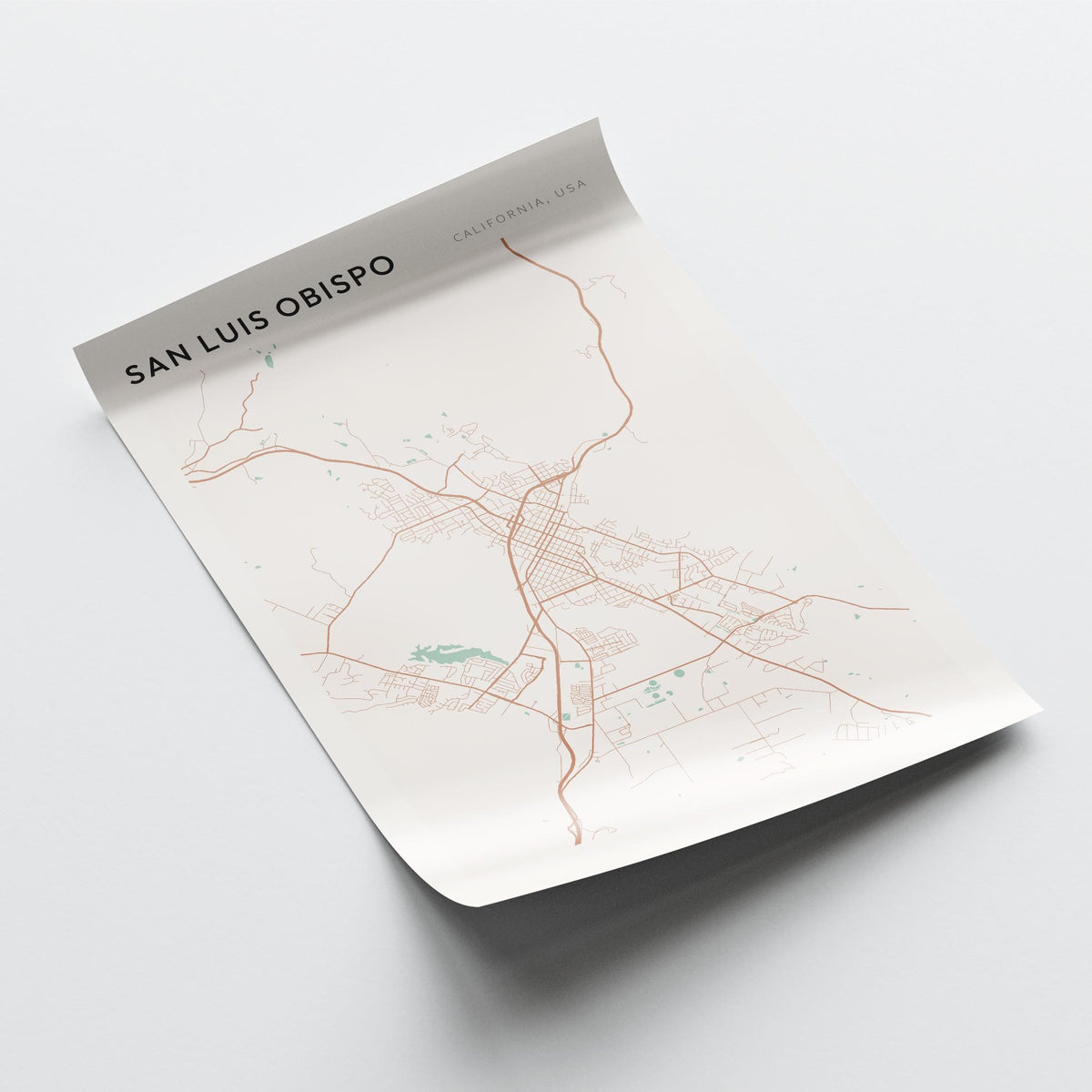 san luis obispo, california map poster - image 4