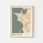 burlington, vermont map poster - image 1