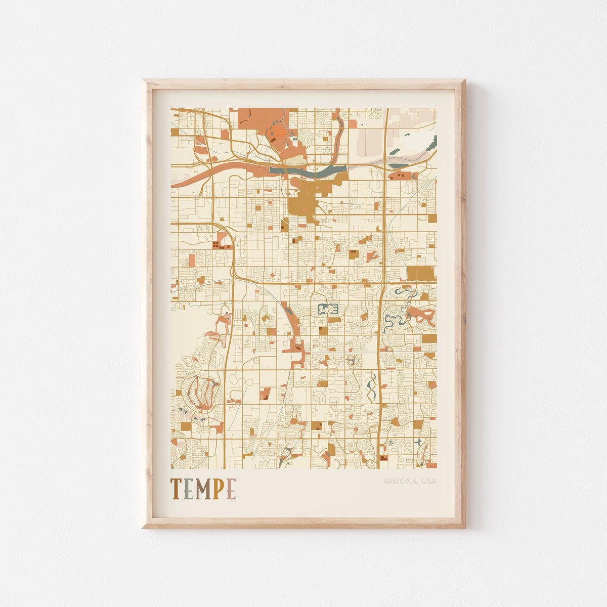 tempe, arizona map poster - image 1