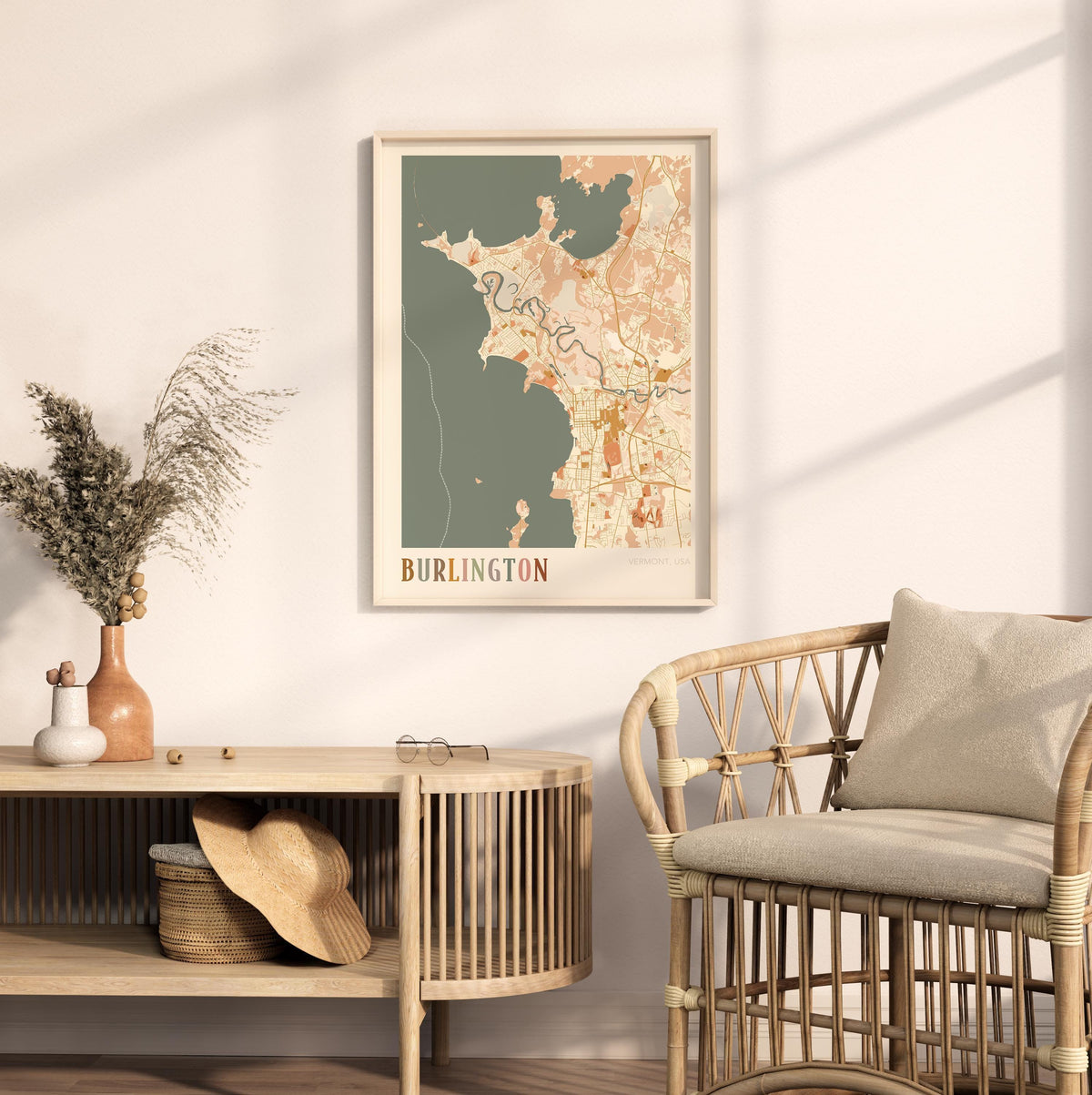 burlington, vermont map poster - image 3