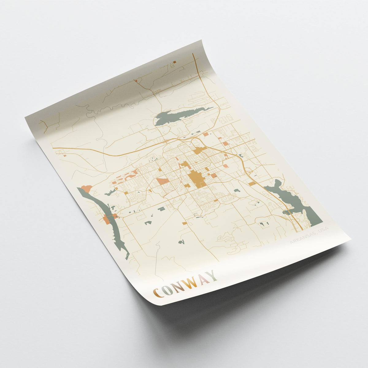 conway, arkansas map poster - image 4