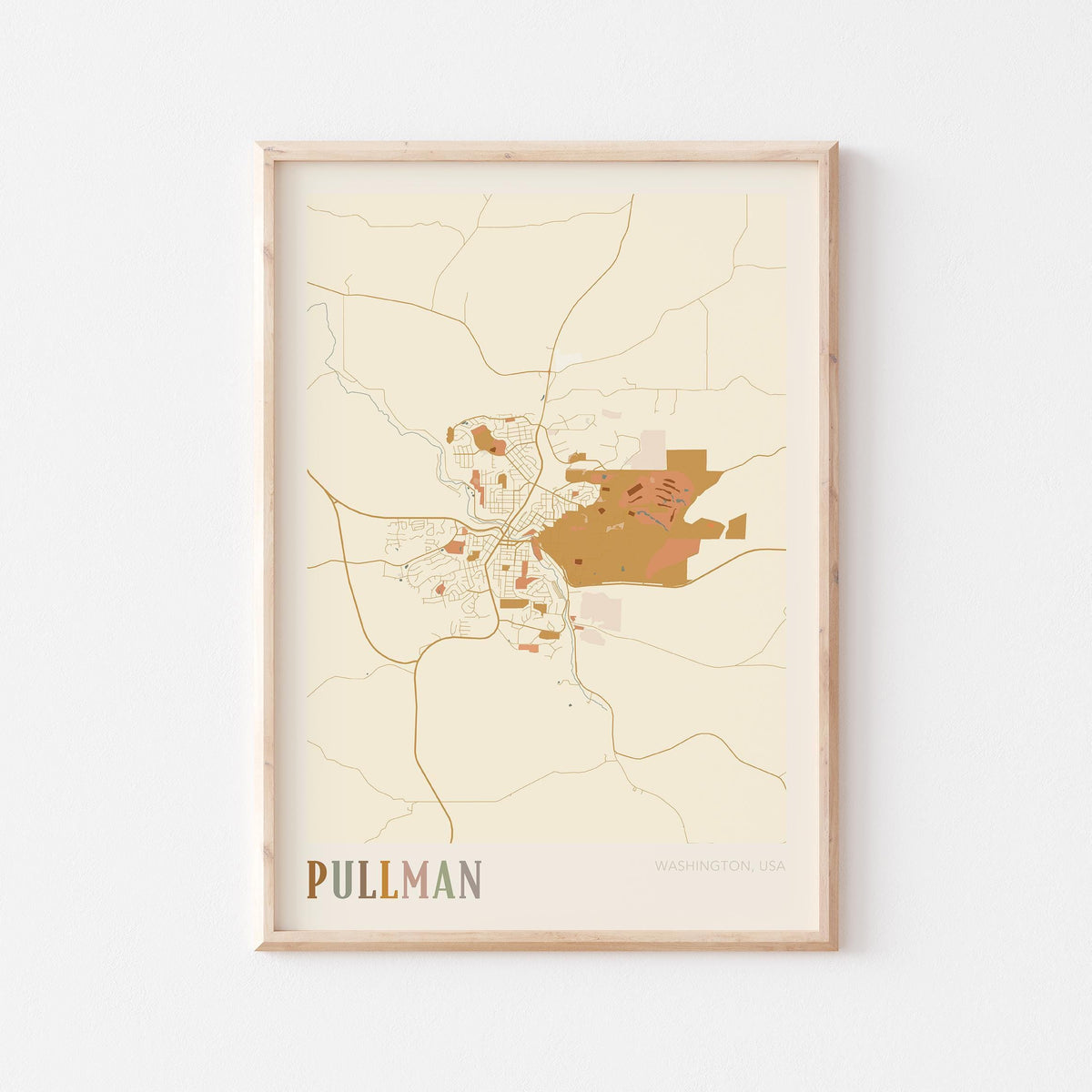 pullman, washington map poster - image 1