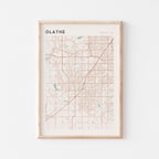 olathe, kansas map poster - image 1