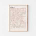 gilbert, arizona map poster - image 1