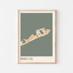 montauk, new york map poster - image 1