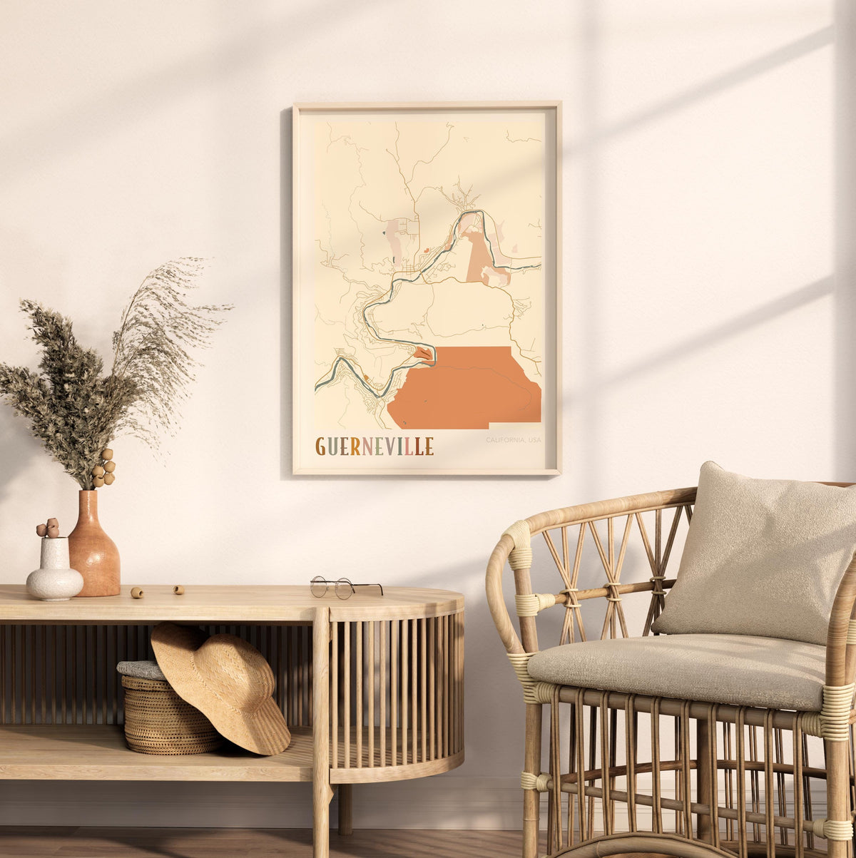 guerneville, california map poster - image 3