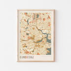 cambridge, massachusetts map poster - image 1