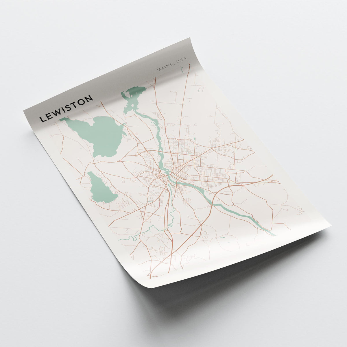 lewiston, maine map poster - image 4