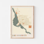 lake havasu city, arizona map poster - image 1