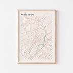 princeton, new jersey map poster - image 1