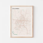 columbia, missouri map poster - image 1