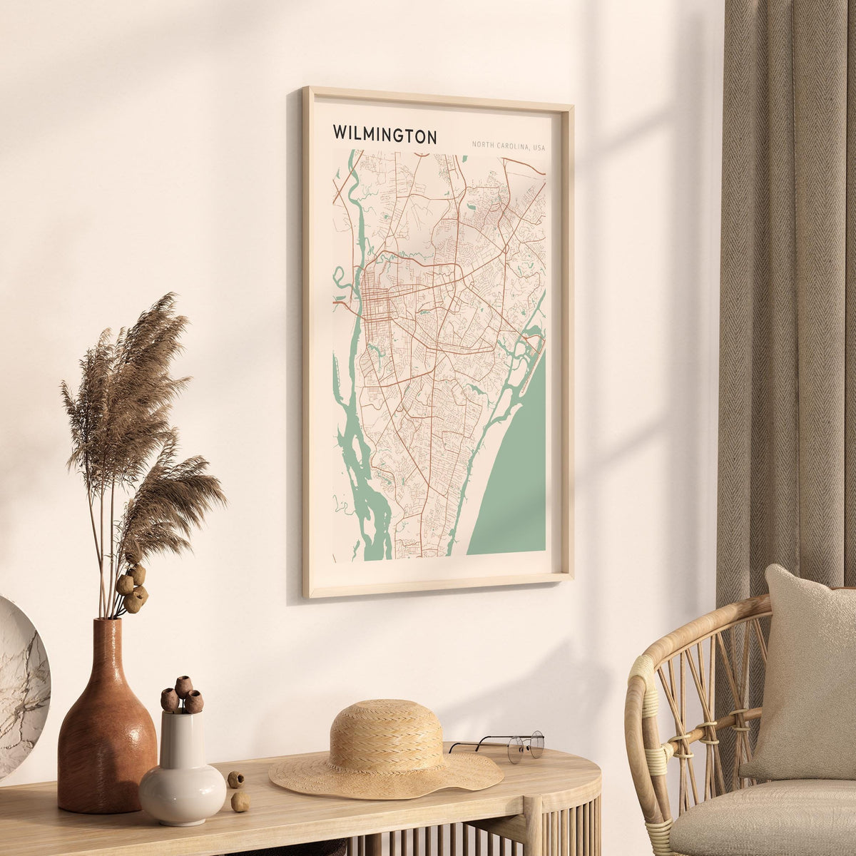 wilmington, north carolina map poster - image 2