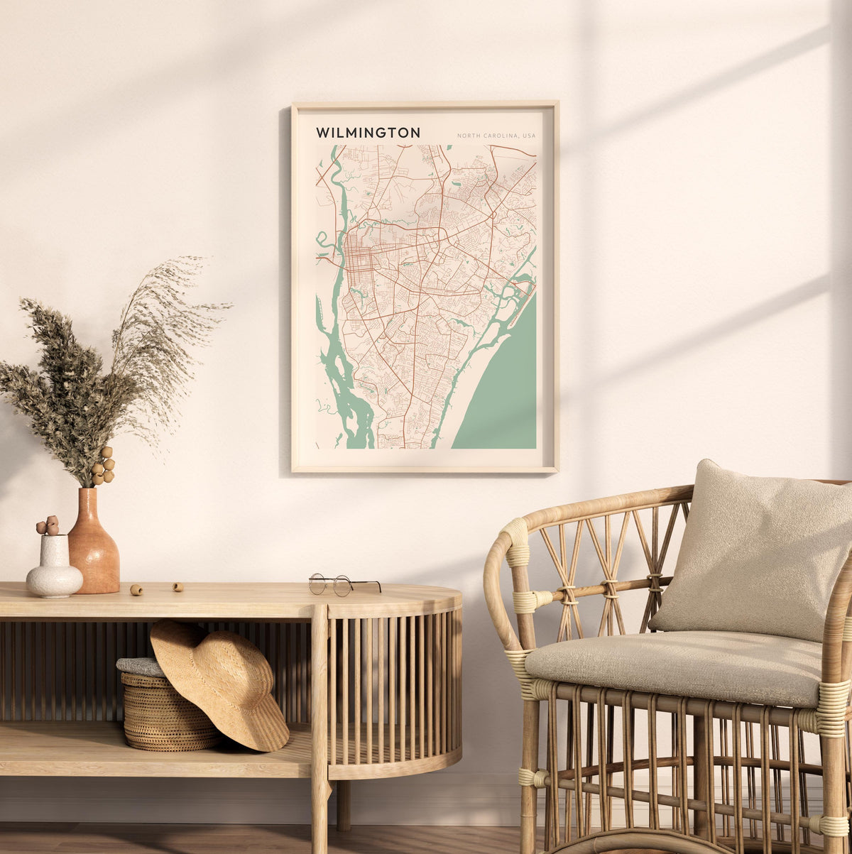 wilmington, north carolina map poster - image 3