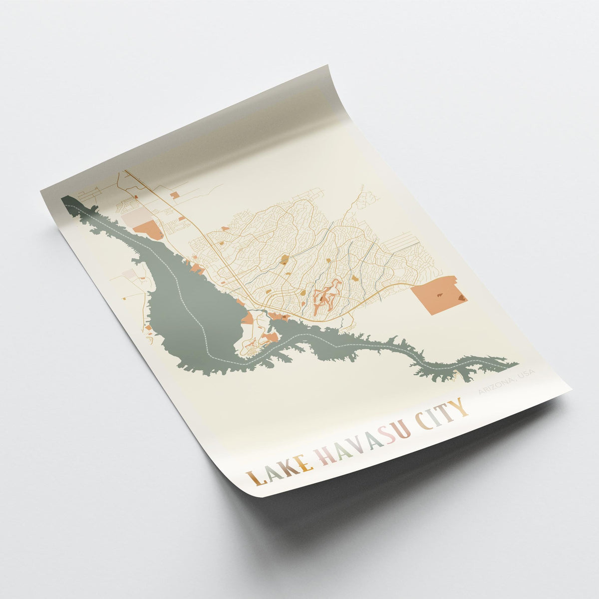 lake havasu city, arizona map poster - image 4