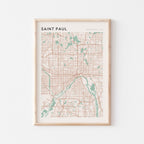 saint paul, minnesota map poster - image 1