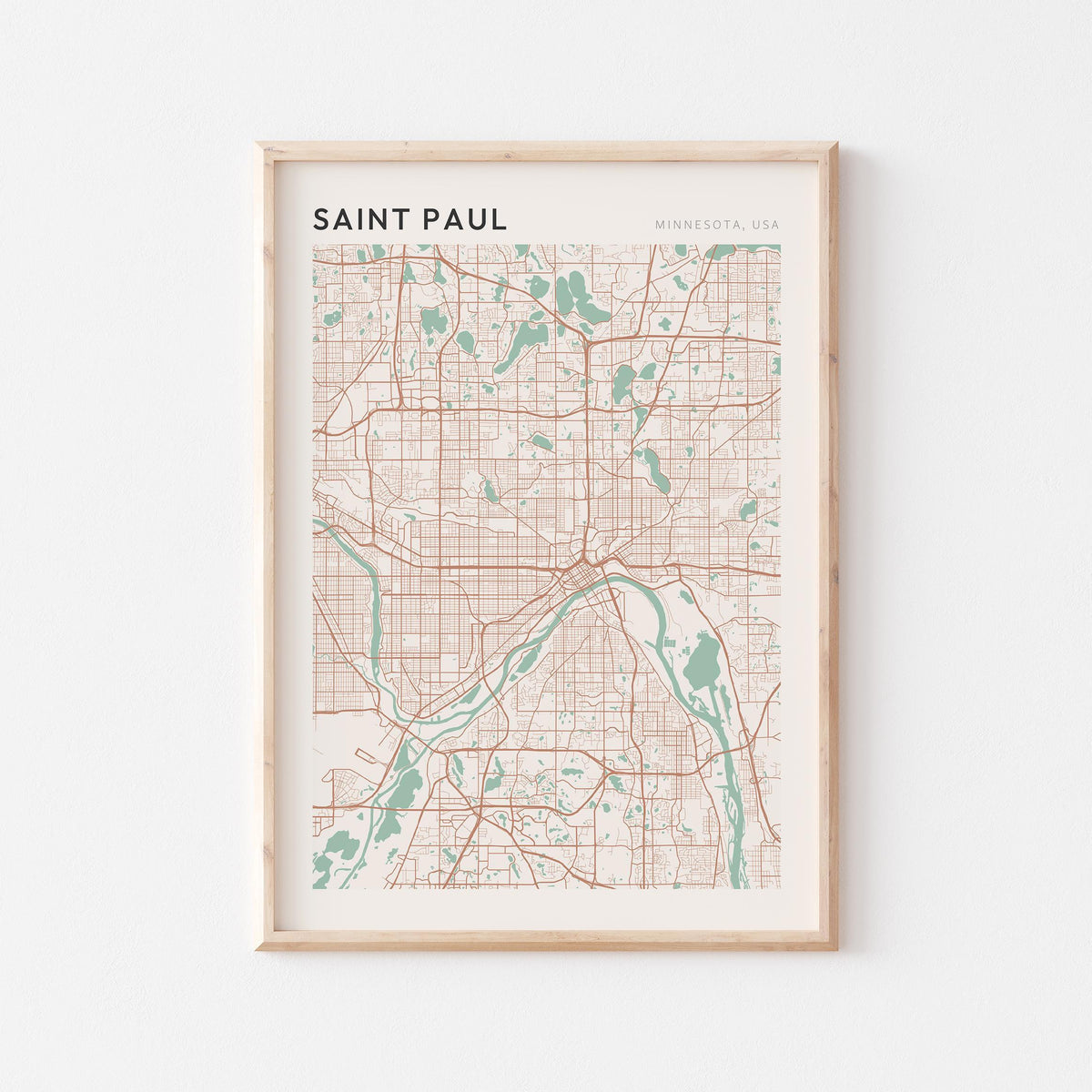 saint paul, minnesota map poster - image 1