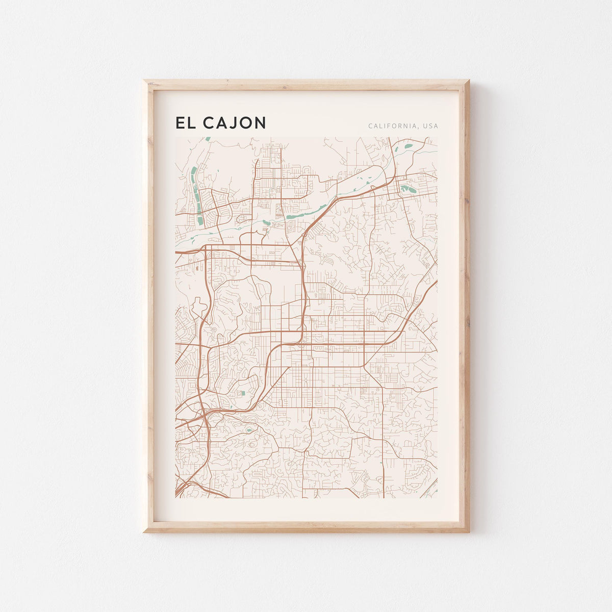 el cajon, california map poster - image 1