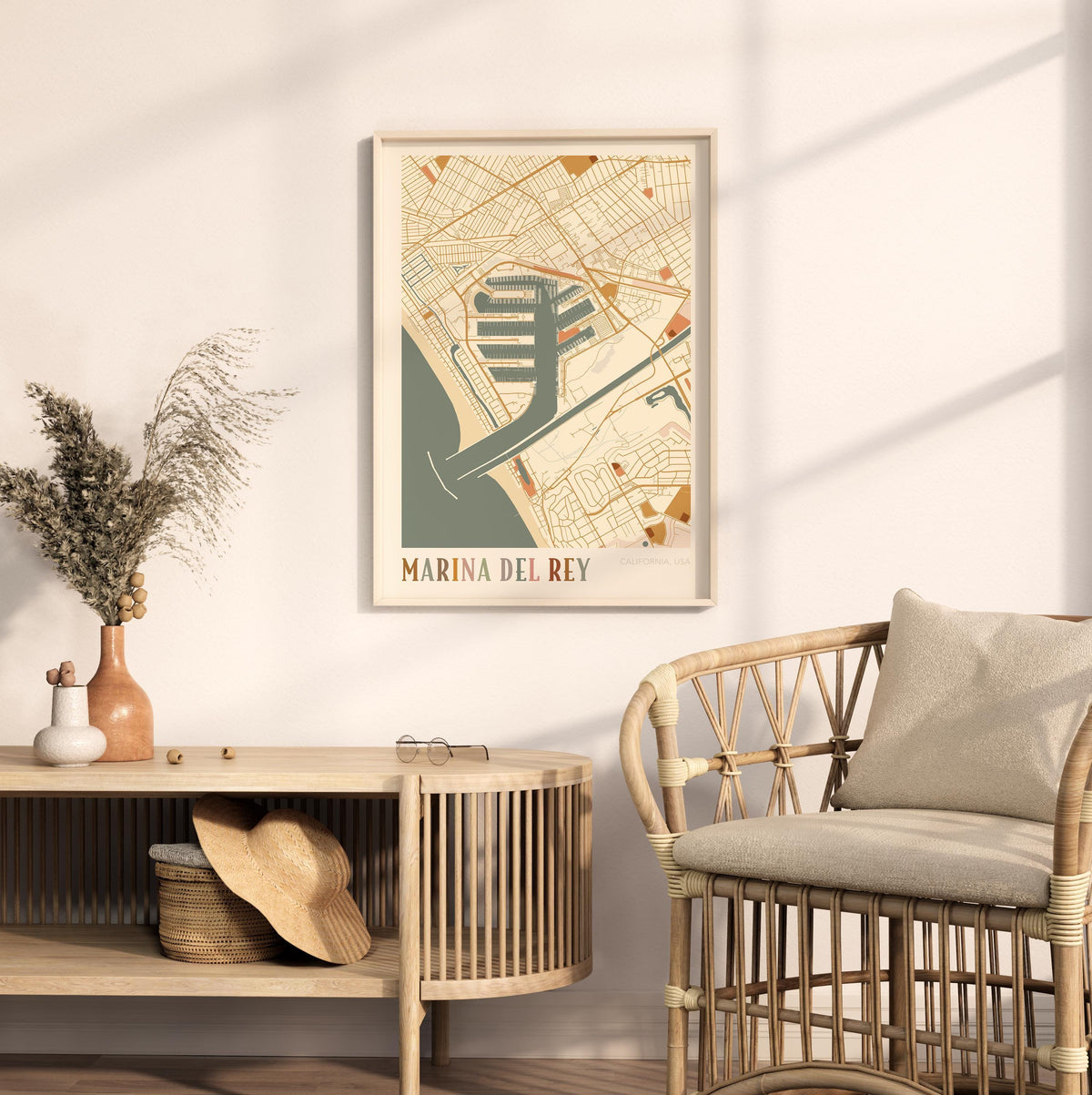marina del rey, california map poster - image 3