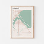 superior, wisconsin map poster - image 1