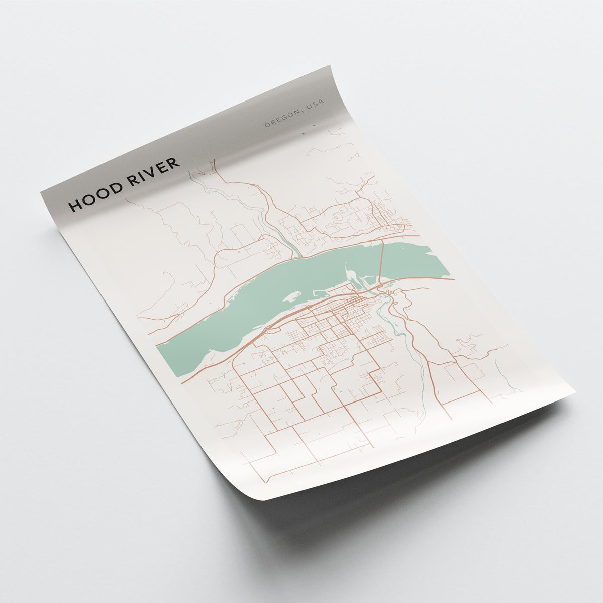 hood river, oregon map poster - image 4