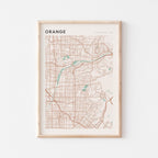 orange california map poster - image 1