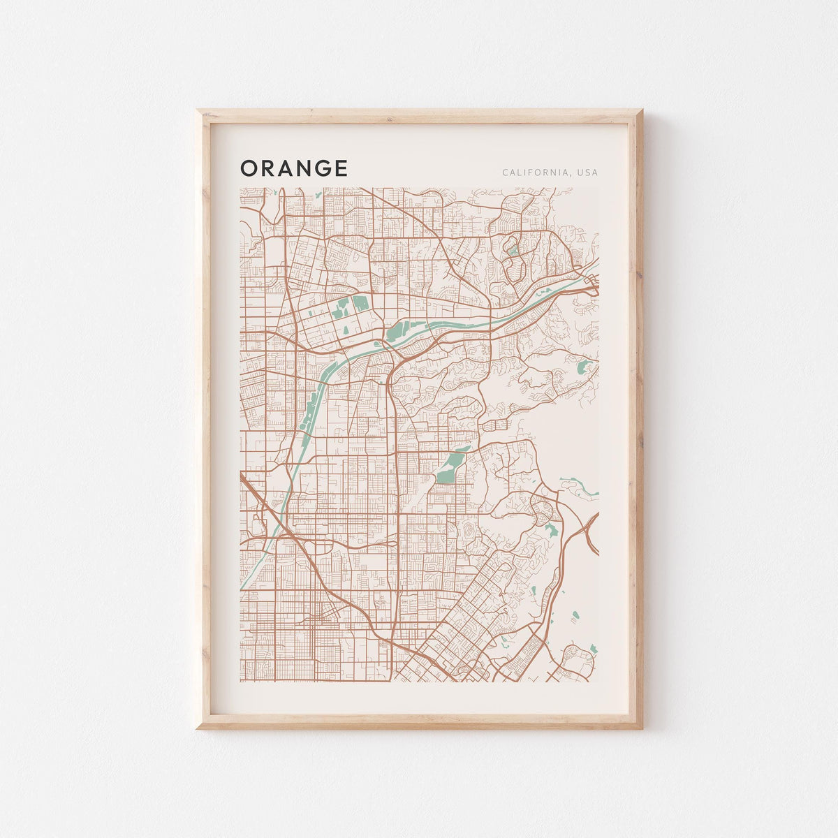 orange california map poster - image 1