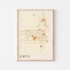 lawton, oklahoma map poster - image 1