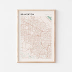 beaverton, oregon map poster - image 1