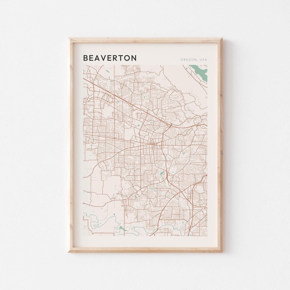 beaverton, oregon map poster - image 1