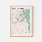 south portland, maine map poster - image 1