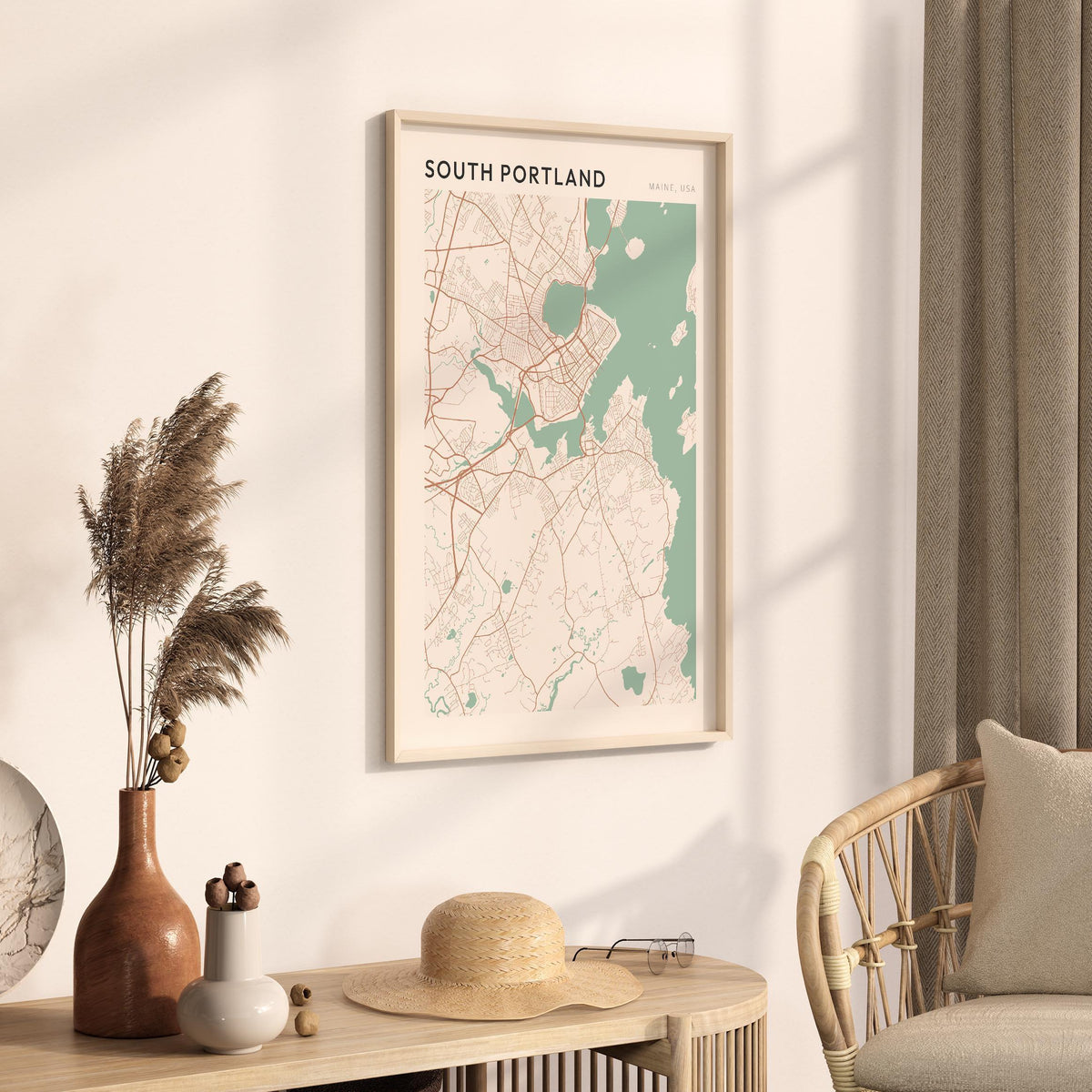 south portland, maine map poster - image 2