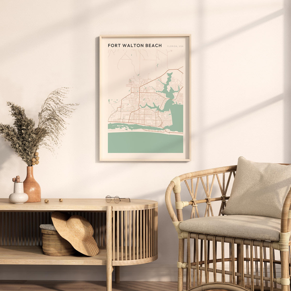 fort walton beach, florida map poster - image 3