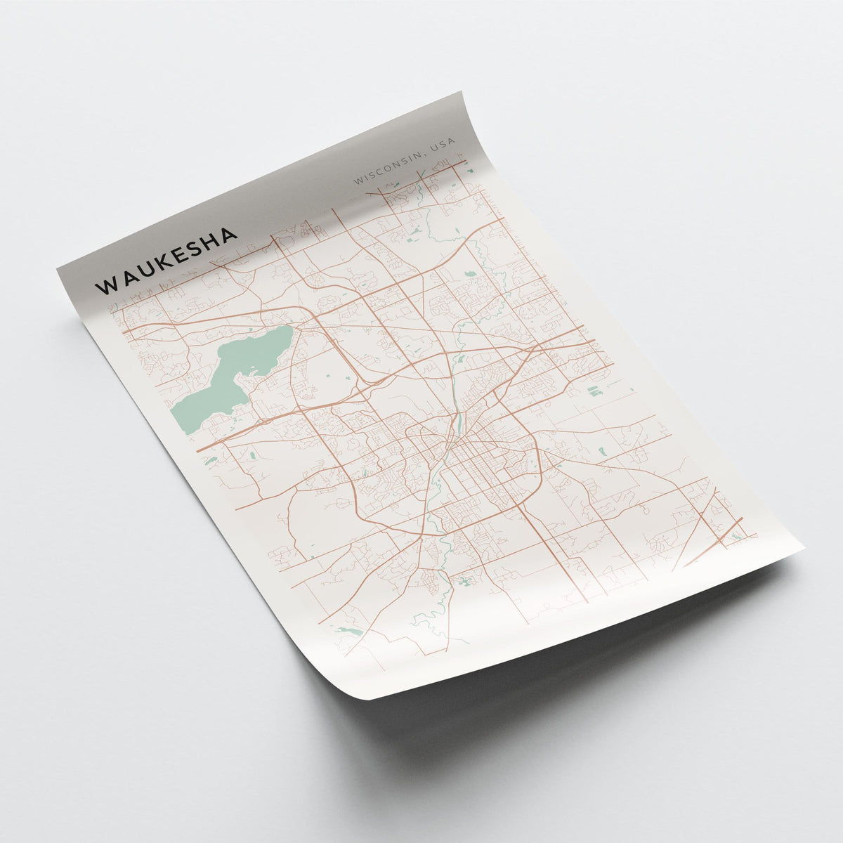 waukesha, wisconsin map poster - image 4